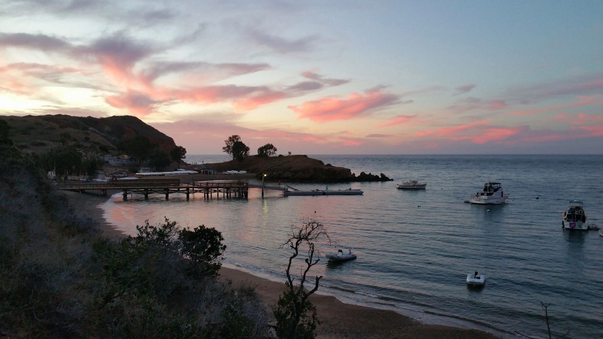 A calm morning off Catalina Island